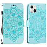 Mandala Embossing Pattern Horizontal Flip Leather Phone Case, For iPhone 15 Plus, For iPhone 15