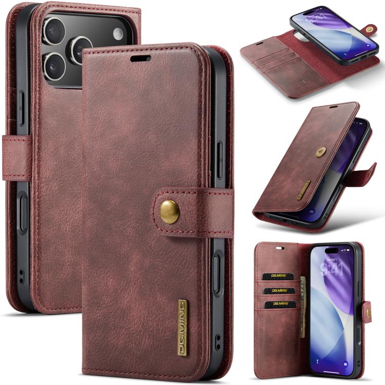 DG.MING Crazy Horse Texture Detachable Magnetic Leather Phone Case, For iPhone 18 Pro / 17 Pro, For iPhone 18 Pro Max / 17 Pro Max, For iPhone 17e / 16e, For iPhone 17, For iPhone Air, For iPhone 16 Pro Max, For iPhone 16 Pro, For iPhone 16 Plus       ...
