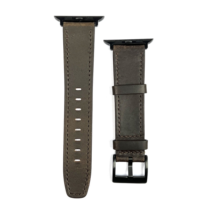 Retro Texture Leather Watch Band, For Apple Watch Ultra 49mm, For Apple Watch SE 2023 44mm, For Apple Watch SE 2023 40mm, For Apple Watch 8 41mm, For Apple Watch 8 45mm, For Apple Watch Ultra 2 49mm, For Apple Watch 9 45mm, For Apple Watch SE 2022 40mm...