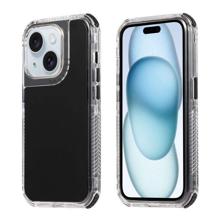Dreamland 3 in 1 Solid Color Transparent Frame PC + TPU Phone Case, For iPhone 15 Plus, For iPhone 15