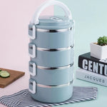 Stainless Steel Insulation Container Lunch Box Food Bento Box, Single-Layer 0.7L, Dual-Layer 1.4L, 3-Layer 2.1L, 4-Layer 2.8L