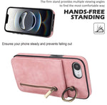 Retro Ring and Zipper RFID Card Slot Phone Case, For iPhone 17e / 16e, For iPhone 17 Pro Max, For iPhone 17 Pro, For iPhone 17, For iPhone Air, For iPhone 16 Pro Max