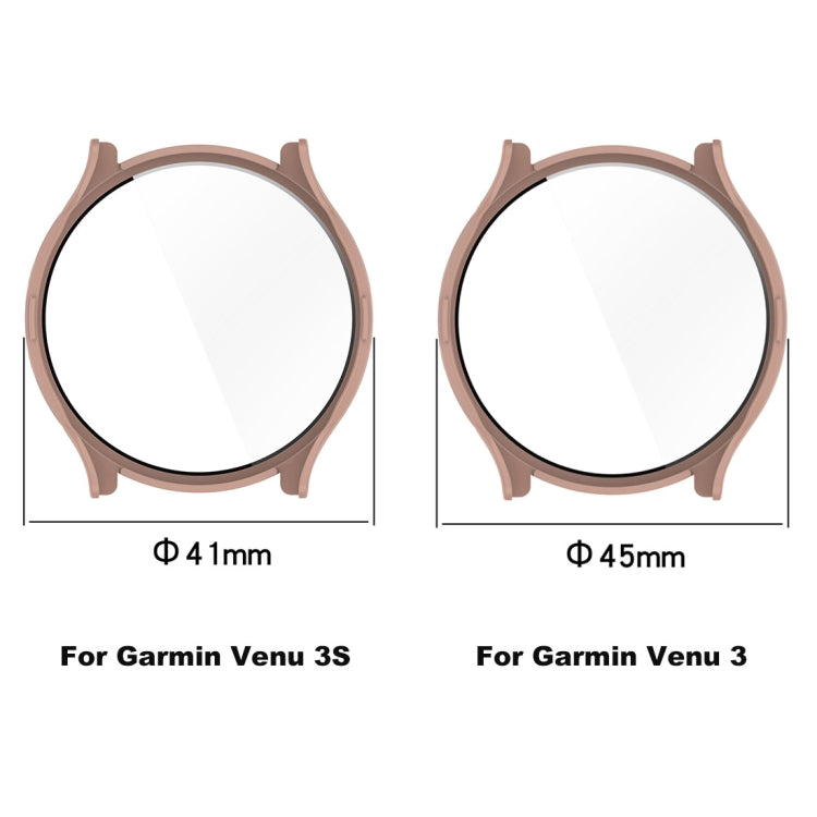 PC + Tempered Glass Film Integrated Watch Case, For Garmin Venu 3S, For Garmin Venu 3