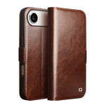 QIALINO Classic 103 Buckle Genuine Leather Phone Case, For iPhone 17e / 16e, For iPhone 17 Pro Max, For iPhone 17 Pro, For iPhone 17, For iPhone Air, For iPhone 15 Pro Max, For iPhone 15 Plus, For iPhone 15