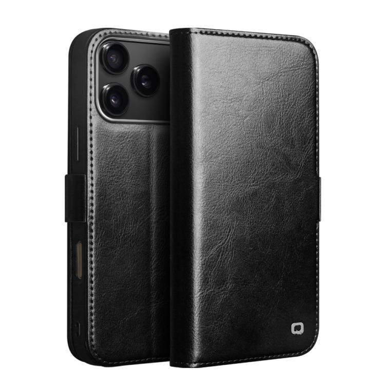 QIALINO Classic 103 Buckle Genuine Leather Phone Case, For iPhone 17e / 16e, For iPhone 17 Pro Max, For iPhone 17 Pro, For iPhone 17, For iPhone Air, For iPhone 15 Pro Max, For iPhone 15 Plus, For iPhone 15