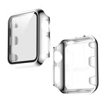 Electroplated PC Case + Tempered Film Integrated Protective Cover, For Apple Watch Series 3 & 2 & 1 38mm, For Apple Watch Series 3 & 2 & 1  42mm, For Apple Watch Series 5 & 4 40mm, For Apple Watch Series 5 & 4 44mm