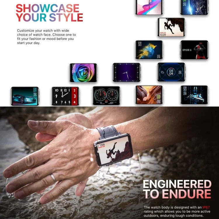 DM100 2.86 inch IPS Full Screen Smart Sport Watch, Support Independent Card Insertion / Multiple Sports Modes / Heart Rate Monitoring / Step Counting, RAM 1GB+ROM 16GB, RAM 3GB+ROM 32GB