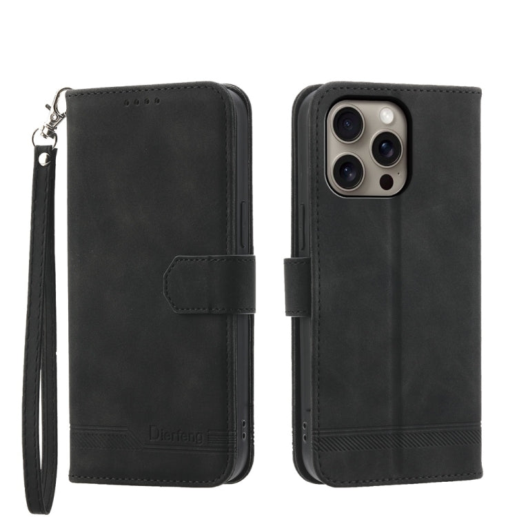 Dierfeng Dream Line TPU Hybrid PU Leather Phone Case, For iPhone 17 Pro Max, For iPhone 17 Pro, For iPhone 17, For iPhone Air, For iPhone 16e, For iPhone 16 Pro Max, For iPhone 16 Pro, For iPhone 16 Plus