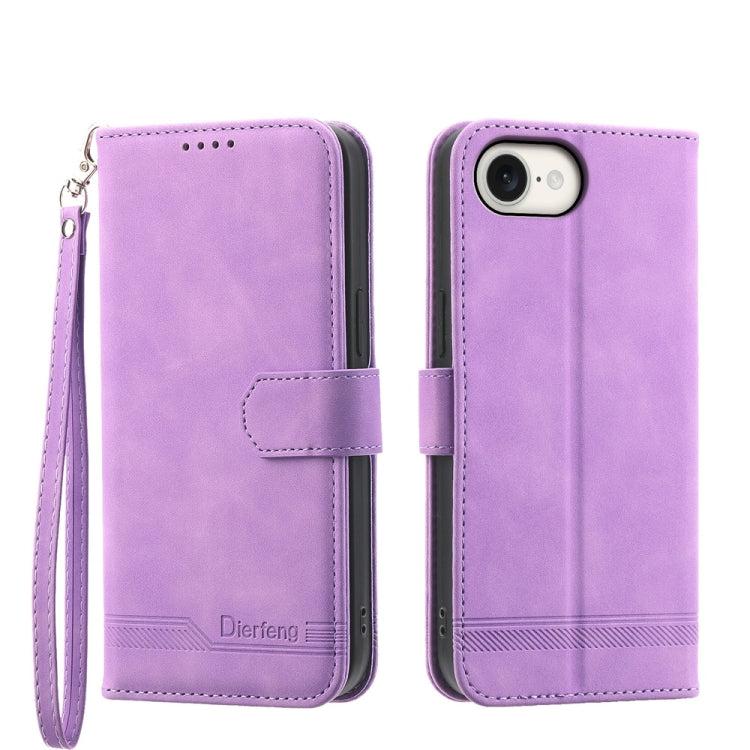 Dierfeng Dream Line TPU Hybrid PU Leather Phone Case, For iPhone 17 Pro Max, For iPhone 17 Pro, For iPhone 17, For iPhone Air, For iPhone 16e, For iPhone 16 Pro Max, For iPhone 16 Pro, For iPhone 16 Plus