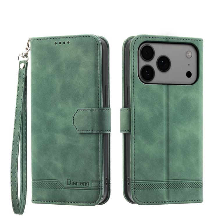 Dierfeng Dream Line TPU Hybrid PU Leather Phone Case, For iPhone 17 Pro Max, For iPhone 17 Pro, For iPhone 17, For iPhone Air, For iPhone 16e, For iPhone 16 Pro Max, For iPhone 16 Pro, For iPhone 16 Plus