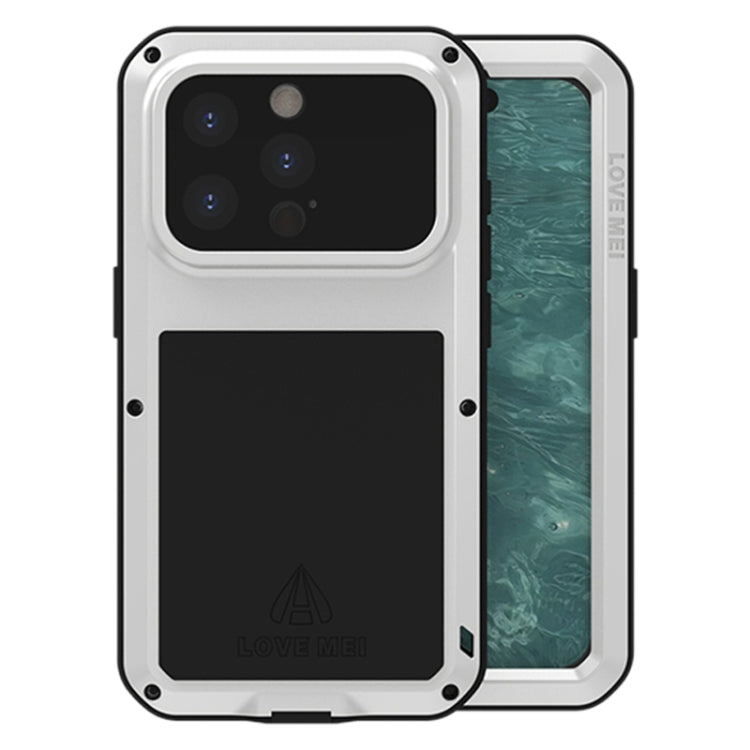 LOVE MEI Metal Shockproof Life Waterproof Dustproof Phone Case, For iPhone 17 Pro Max, For iPhone 17 Pro, For iPhone 17, For iPhone 16 Pro Max, For iPhone 16 Pro, For iPhone 16, For iPhone 15 Pro Max, For iPhone 15 Pro