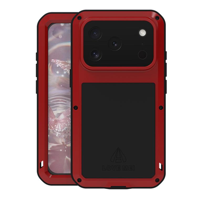 LOVE MEI Metal Shockproof Life Waterproof Dustproof Phone Case, For iPhone 17 Pro Max, For iPhone 17 Pro, For iPhone 17, For iPhone 16 Pro Max, For iPhone 16 Pro, For iPhone 16, For iPhone 15 Pro Max, For iPhone 15 Pro