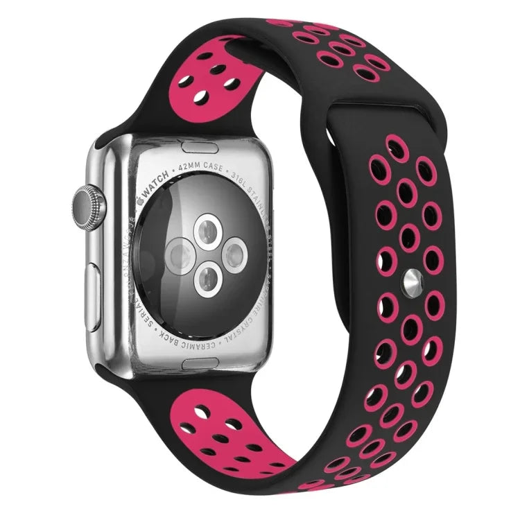 Sport Silicone Watchband Standard Edition, For Apple Watch Series 7 41mm / 6 & SE & 5 & 4 40mm / 3 & 2 & 1 38mm, For Apple Watch Ultra 49mm / Series 8&7 45mm / SE 2&6&SE&5&4 44mm / 3&2&1 42mm