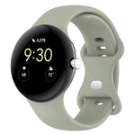 For Google Pixel Watch 4 / 3 / 2 / 1 41mm Solid Color Silicone Watch Band, S Size, L Size