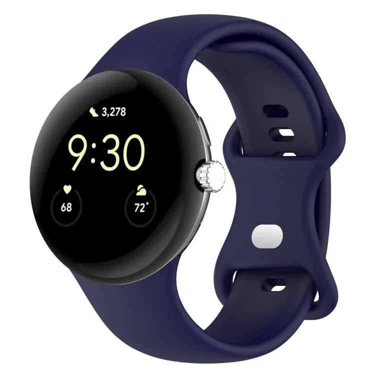 For Google Pixel Watch 4 / 3 / 2 / 1 41mm Solid Color Silicone Watch Band, S Size, L Size
