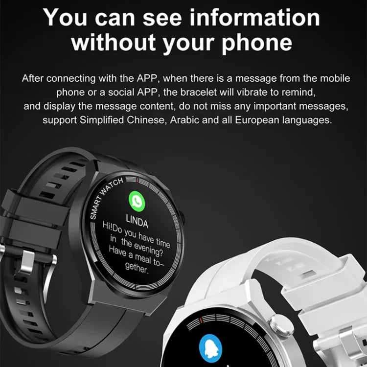 GT3 Smart Bracelet, 1.5 inch Smart Watch, Bluetooth Call / Heart Rate / Blood Pressure / Blood Oxygen