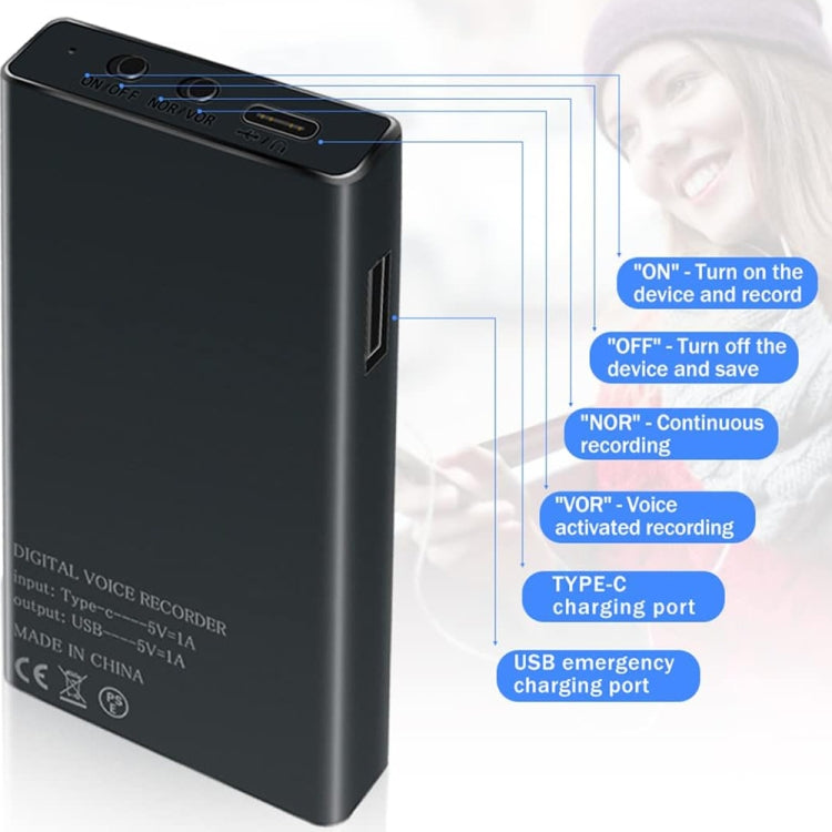 MZ006 Smart HD Noise Reduction Recorder, 16GB, 32GB