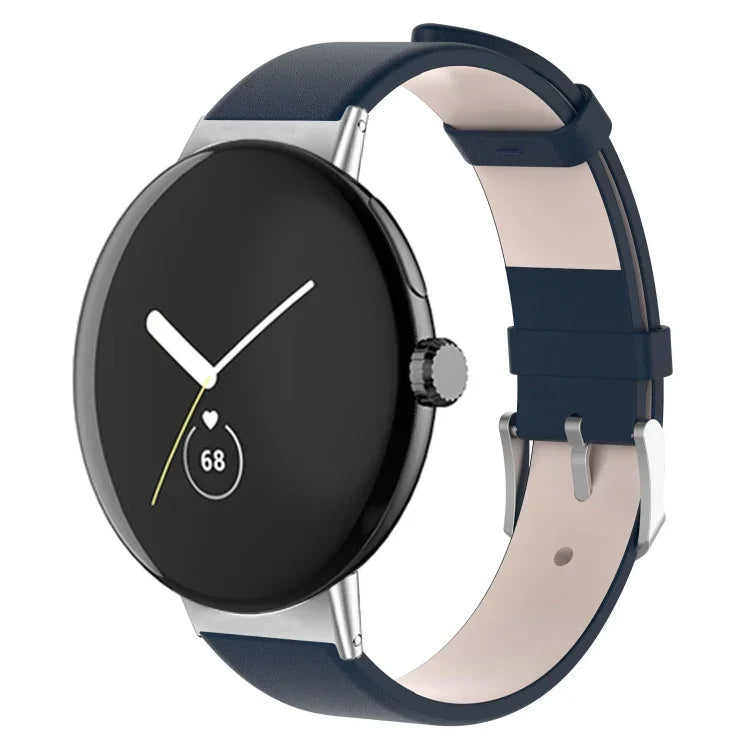 Leather Watch Band, For Google Pixel Watch 4 / 3 / 2 / 1 41mm