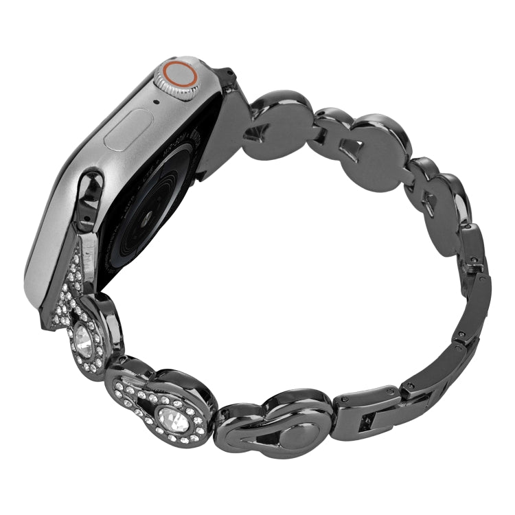 Gourd Diamond Metal Watch Band, For Apple Watch SE 2023 44mm, For Apple Watch SE 2023 40mm, For Apple Watch Ultra 2 49mm, For Apple Watch Series 9 45mm, For Apple Watch Series 9 41mm, For Apple Watch Ultra 49mm, For Apple Watch Series 8 41mm           ...