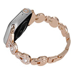 Gourd Diamond Metal Watch Band, For Apple Watch Series 4 44mm, For Apple Watch Series 4 40mm, For Apple Watch Series 3 38mm, For Apple Watch Series 3 42mm, For Apple Watch Series 2 42mm, For Apple Watch Series 2 38mm, For Apple Watch 42mm              ...