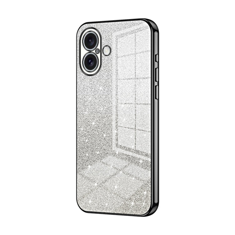 Gradient Glitter Powder Electroplated Phone Case, For iPhone 16 Pro, For iPhone 16 Plus, For iPhone 16, For iPhone 15 Pro Max, For iPhone 15 Pro, For iPhone 15 Plus
