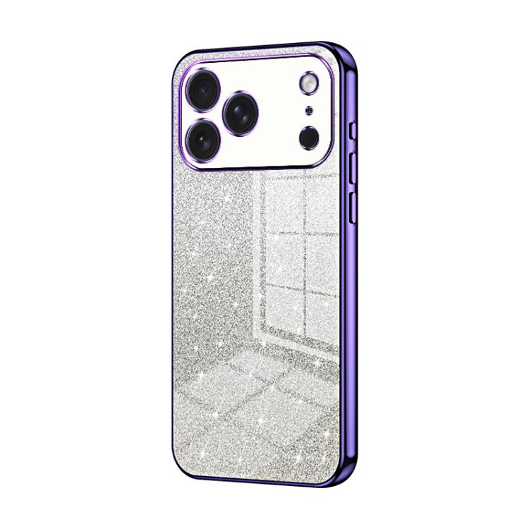 Gradient Glitter Powder Electroplated Phone Case, For iPhone 17e / 16e, For iPhone 17 Pro Max, For iPhone 17 Pro, For iPhone 17, For iPhone Air, For iPhone 16 Pro Max