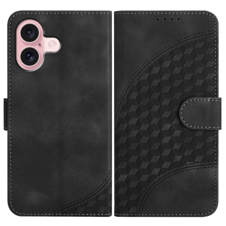 YX0060 Elephant Head Embossed Phone Leather Case with Lanyard, For iPhone 16 Pro, For iPhone 16 Plus, For iPhone 16, For iPhone 15 Pro Max, For iPhone 15 Pro, For iPhone 15 Plus