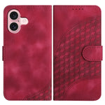 YX0060 Elephant Head Embossed Phone Leather Case with Lanyard, For iPhone 16 Pro, For iPhone 16 Plus, For iPhone 16, For iPhone 15 Pro Max, For iPhone 15 Pro, For iPhone 15 Plus