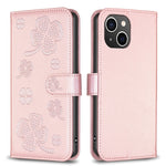 Four-leaf Embossed Leather Phone Case, For iPhone 7 / 8 / SE 2022, For iPhone 13 Pro Max, For iPhone 13 Pro, For iPhone 13, For iPhone 12 / 12 Pro, For iPhone 12 Pro Max, For iPhone 11 Pro Max, For iPhone 11