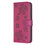 Four-leaf Embossed Leather Phone Case, For iPhone 11 Pro, For iPhone X / XS, For iPhone XR, For iPhone XS Max, For iPhone 7 Plus / 8 Plus