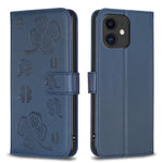 Four-leaf Embossed Leather Phone Case, For iPhone 7 / 8 / SE 2022, For iPhone 13 Pro Max, For iPhone 13 Pro, For iPhone 13, For iPhone 12 / 12 Pro, For iPhone 12 Pro Max, For iPhone 11 Pro Max, For iPhone 11