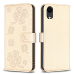 Four-leaf Embossed Leather Phone Case, For iPhone 11 Pro, For iPhone X / XS, For iPhone XR, For iPhone XS Max, For iPhone 7 Plus / 8 Plus