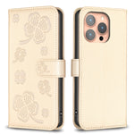 Four-leaf Embossed Leather Phone Case, For iPhone 17 Pro Max, For iPhone 17 Pro, For iPhone 17, For iPhone Air, For iPhone 16 Pro Max, For iPhone 16 Pro, For iPhone 16 Plus, For iPhone 16