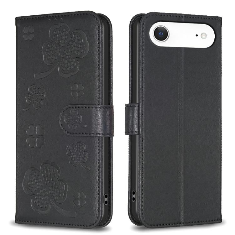 Four-leaf Embossed Leather Phone Case, For iPhone 17 Pro Max, For iPhone 17 Pro, For iPhone 17, For iPhone Air, For iPhone 16 Pro Max, For iPhone 16 Pro, For iPhone 16 Plus, For iPhone 16