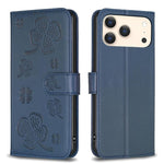 Four-leaf Embossed Leather Phone Case, For iPhone 17 Pro Max, For iPhone 17 Pro, For iPhone 17, For iPhone Air, For iPhone 16 Pro Max, For iPhone 16 Pro, For iPhone 16 Plus, For iPhone 16