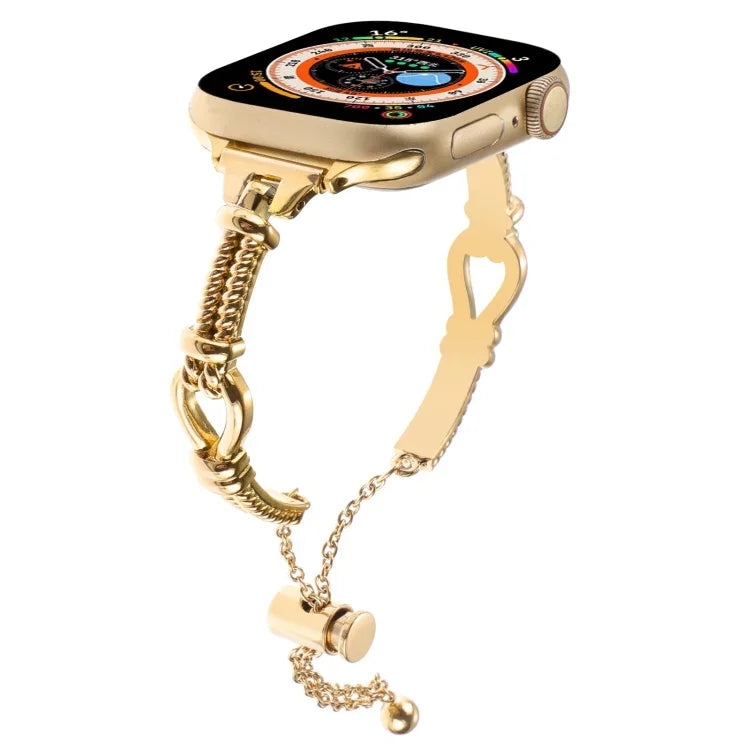Twist Metal Bracelet Chain Watch Band, For Apple Watch Series 4 44mm, For Apple Watch Series 4 40mm, For Apple Watch Series 3 38mm, For Apple Watch Series 3 42mm, For Apple Watch Series 2 42mm, For Apple Watch Series 2 38mm, For Apple Watch 42mm       ...