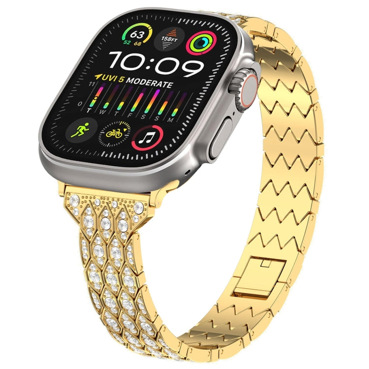 Devil Eye Diamond Bracelet Metal Watch Band, For Apple Watch SE 2023 44mm, For Apple Watch SE 2023 40mm, For Apple Watch Ultra 2 49mm, For Apple Watch Series 9 45mm, For Apple Watch Series 9 41mm, For Apple Watch Ultra 49mm, For Apple Watch Series 8 41...