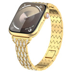 Devil Eye Diamond Bracelet Metal Watch Band, For Apple Watch SE 2023 44mm, For Apple Watch SE 2023 40mm, For Apple Watch Ultra 2 49mm, For Apple Watch Series 9 45mm, For Apple Watch Series 9 41mm, For Apple Watch Ultra 49mm, For Apple Watch Series 8 41...