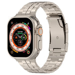 Tortoise Buckle Titanium Steel Watch Band, For Apple Watch SE 2023 44mm, For Apple Watch SE 2023 40mm, For Apple Watch Ultra 2 49mm, For Apple Watch Series 9 45mm, For Apple Watch Series 9 41mm, For Apple Watch Ultra 49mm, For Apple Watch Series 8 41mm...
