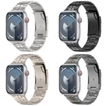 Tortoise Buckle Titanium Steel Watch Band, For Apple Watch SE 2023 44mm, For Apple Watch SE 2023 40mm, For Apple Watch Ultra 2 49mm, For Apple Watch Series 9 45mm, For Apple Watch Series 9 41mm, For Apple Watch Ultra 49mm, For Apple Watch Series 8 41mm...