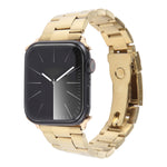 Three-Bead Stainless Steel Watch Band, For Apple Watch SE 2023 44mm, For Apple Watch SE 2023 40mm, For Apple Watch Ultra 2 49mm, For Apple Watch Series 9 45mm, For Apple Watch Series 9 41mm