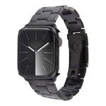 Three-Bead Stainless Steel Watch Band, For Apple Watch SE 2023 44mm, For Apple Watch SE 2023 40mm, For Apple Watch Ultra 2 49mm, For Apple Watch Series 9 45mm, For Apple Watch Series 9 41mm