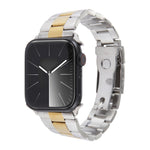 Three-Bead Stainless Steel Watch Band, For Apple Watch Series 7 41mm, For Apple Watch Series 7 45mm, For Apple Watch SE 40mm, For Apple Watch SE 44mm, For Apple Watch Series 6 40mm