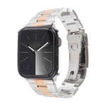 Three-Bead Stainless Steel Watch Band, For Apple Watch Series 7 41mm, For Apple Watch Series 7 45mm, For Apple Watch SE 40mm, For Apple Watch SE 44mm, For Apple Watch Series 6 40mm