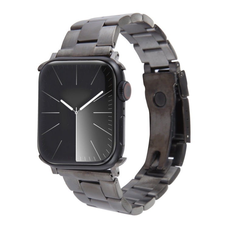 Three-Bead Stainless Steel Watch Band, For Apple Watch Series 6 44mm, For Apple Watch Series 5 44mm, For Apple Watch Series 5 40mm, For Apple Watch Series 4 44mm, For Apple Watch Series 4 40mm