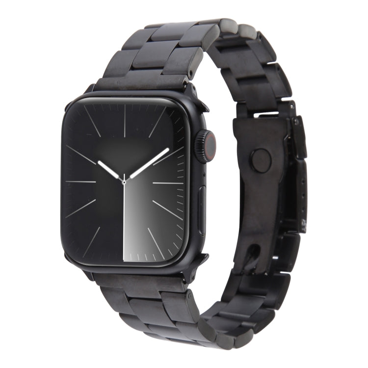 Three-Bead Stainless Steel Watch Band, For Apple Watch Series 6 44mm, For Apple Watch Series 5 44mm, For Apple Watch Series 5 40mm, For Apple Watch Series 4 44mm, For Apple Watch Series 4 40mm