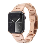 Three-Bead Stainless Steel Watch Band, For Apple Watch Series 6 44mm, For Apple Watch Series 5 44mm, For Apple Watch Series 5 40mm, For Apple Watch Series 4 44mm, For Apple Watch Series 4 40mm