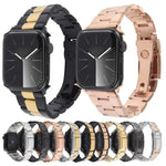 Three-Bead Stainless Steel Watch Band, For Apple Watch 38mm