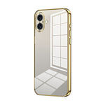 Transparent Plating Fine Hole Phone Case, For iPhone 16 Pro, For iPhone 16 Plus, For iPhone 16, For iPhone 15 Pro Max, For iPhone 15 Pro, For iPhone 15 Plus