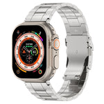 Safety Buckle Trapezoid Titanium Steel Watch Band, For Apple Watch SE 2023 44mm, For Apple Watch SE 2023 40mm, For Apple Watch Ultra 2 49mm, For Apple Watch Series 9 45mm, For Apple Watch Series 9 41mm, For Apple Watch Ultra 49mm                       ...